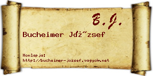 Bucheimer József névjegykártya